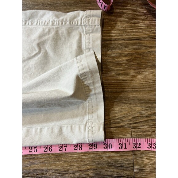 Abercrombie Fitch High Rise Wide Leg Cargo Pants Size 29 Boho Y2K Barrel White - Picture 9 of 9